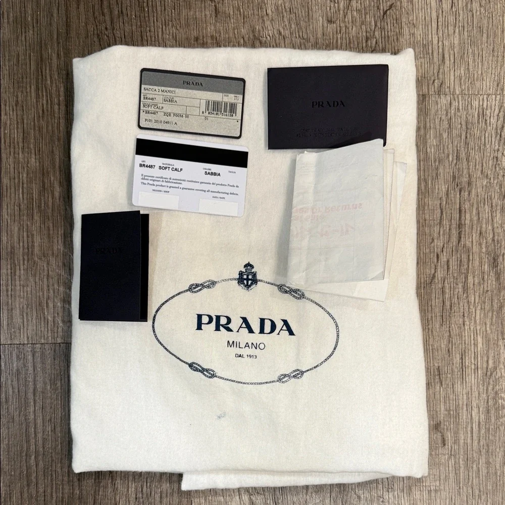 Prada Tan Leather Oversized Tote - Picture 15 of 15